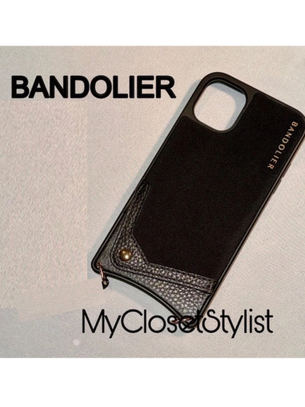NEW BANDOLIER Mod Tech RARE Black 11 Pro iPhone Wallet Case! Neoprene + Leather!